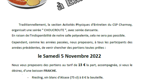Choucroute à emporter