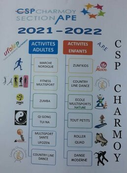 Planning d’activités 2021-2022 de l’APE